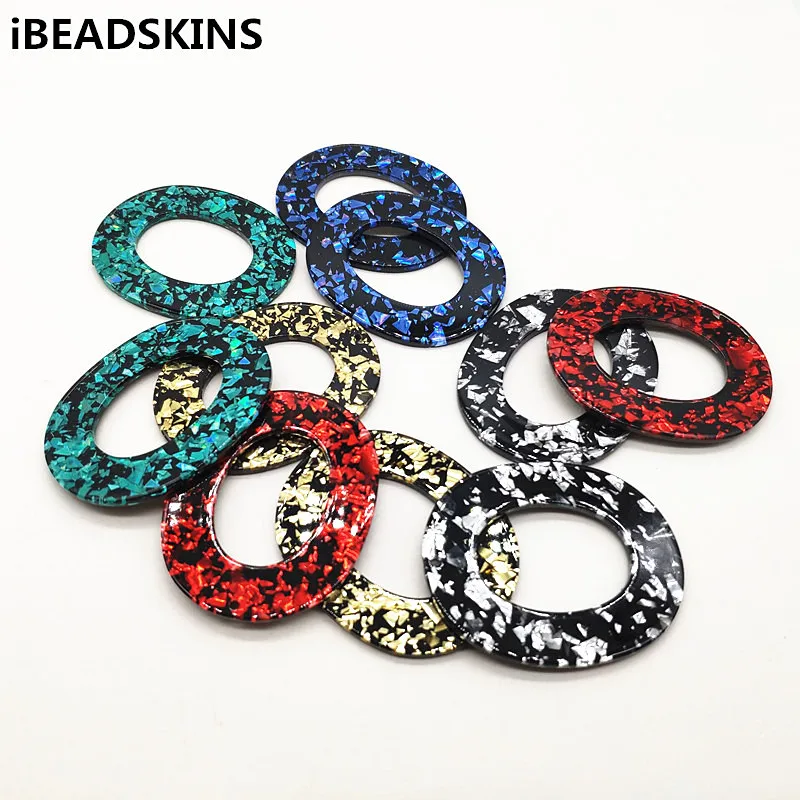 

New arrival! 50x40mm 50pcs acrylic oval-shape charm for earrings accessories,Earring parts,jewelry making DIY