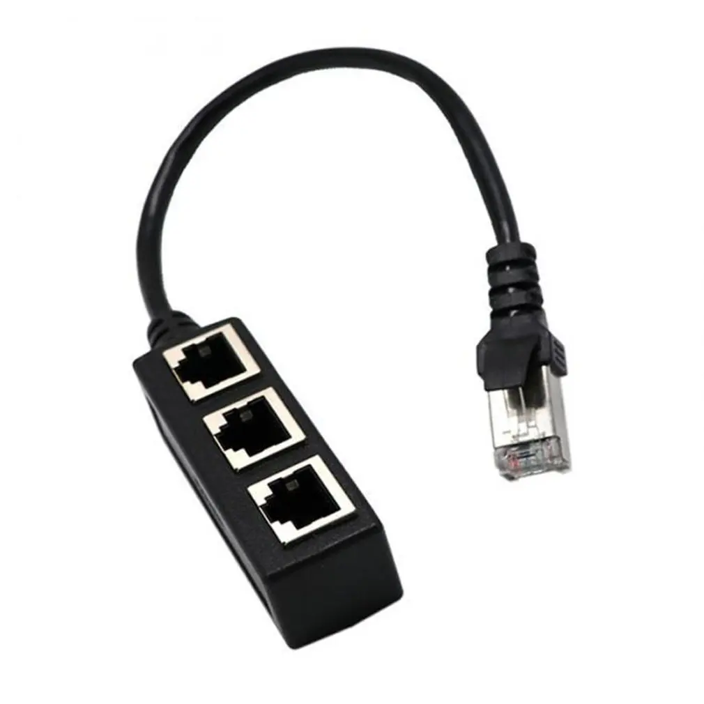

Exquisitely Designed Durable 1 To 3 Port Ethernet Switch RJ45 Y Splitter Adapter Cable for CAT 5/CAT 6 LAN