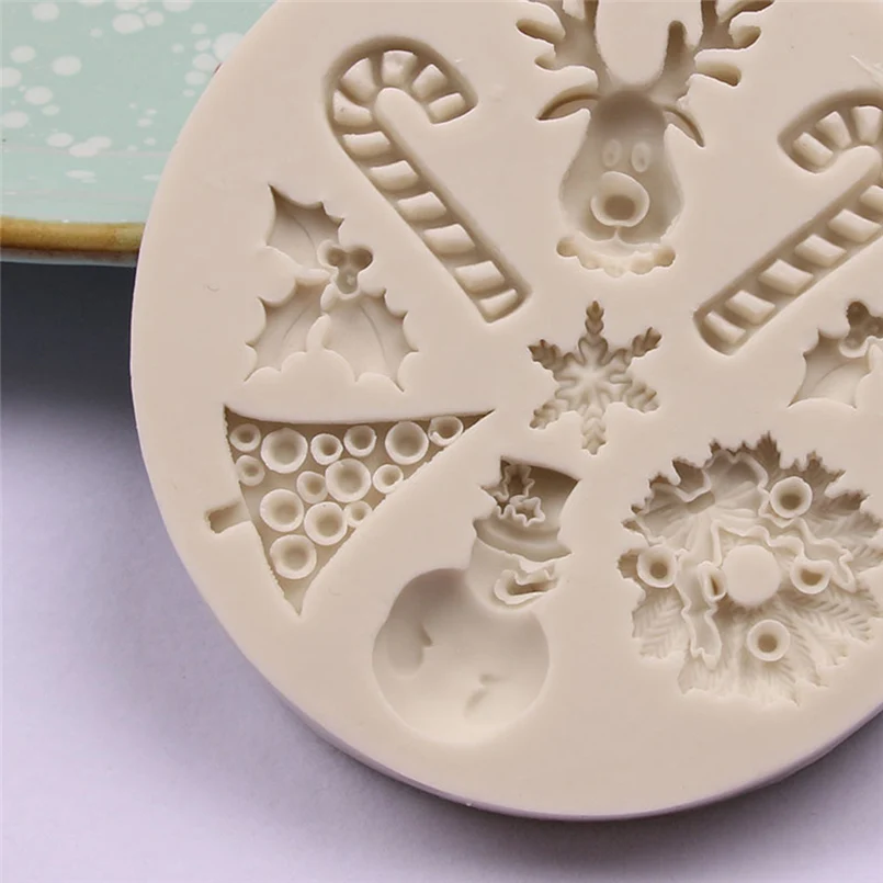 Christmas baking 3d silicone molds for chocolate Christmas DIY silicone cake baking mold forma de bolo caveira 30S30 (6)