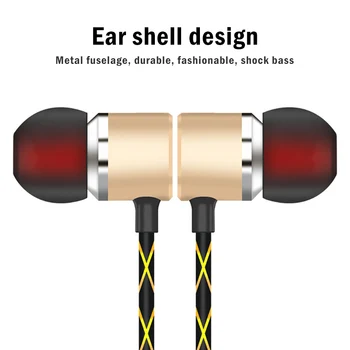 

V12 Super Metal Heavy Bass Creative In-Ear Earbud Handsfree phones Sports Headest Earphones Mic For Smartphone