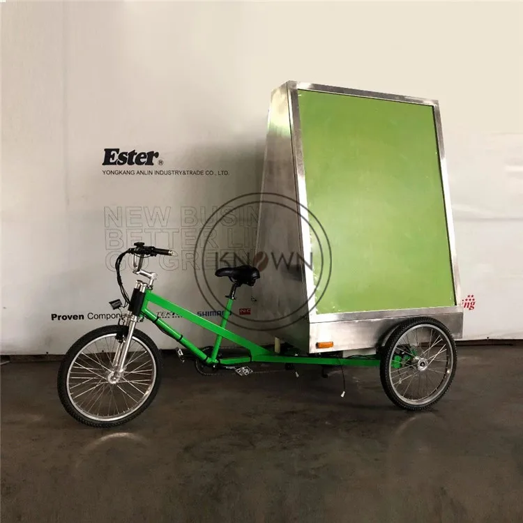 Дешевая цена, Электрический рекламный трёхколёсный велосипед, грузовой велосипед для взрослых, 3 колеса, планшетный Трайк, рикша, Педальный трицикл, товары для электромобиля