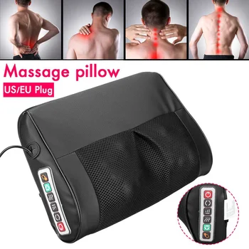 

Infrared Heating Neck Shoulder Back Body Electric Massage Pillow Shiatsu Massager Device Cervical Healthy Massageador Relaxation