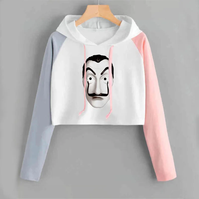 ZYZTOP женские толстовки La Casa De Papel Модные Цветные повседневные осенние Harajuku пуловеры с капюшоном и длинным рукавом Женская толстовка - Цвет: 10