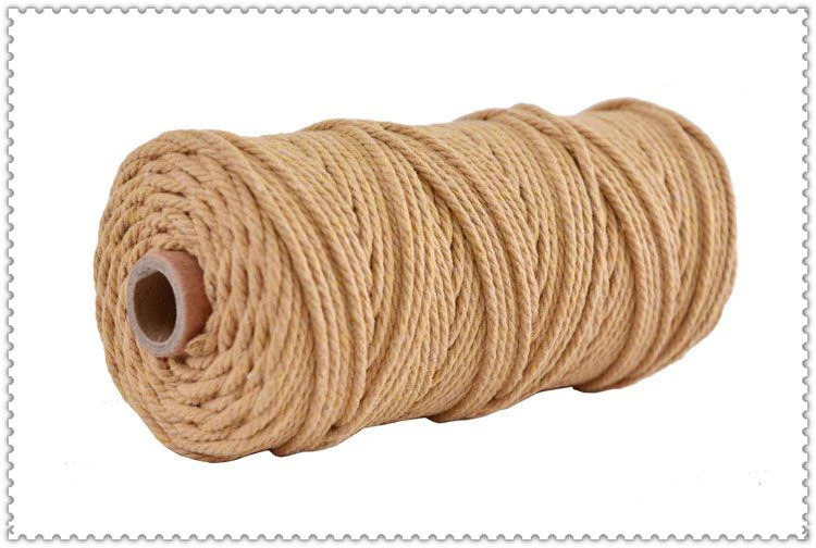 3mm 100% Cotton Macrame Cord Colorful Cord Rope Twisted Macrame String DIY Home Textile Wedding Decorative Tapestry Art 110yards 