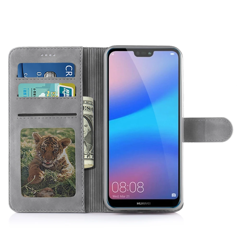 Для huawei p20 lite чехол Флип huawei p20 pro чехол кожаный бумажник чехол для телефона для huawei p20 Чехол задний держатель для карт Coque