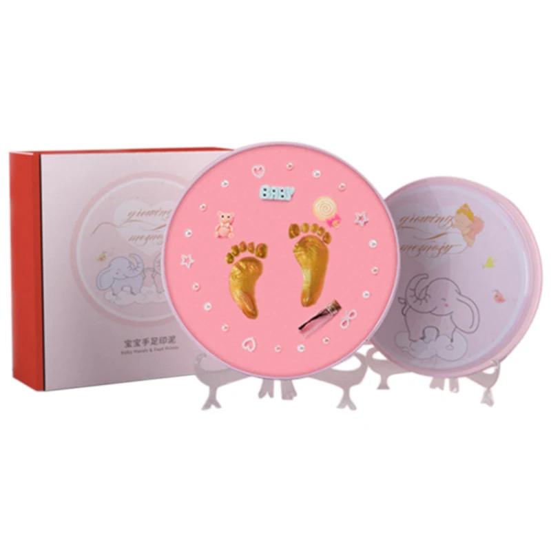 Baby Hand Print Footprint Imprint Kit Baby Handprint Mud and Foot Print Baby Souvenirs Baby Hand