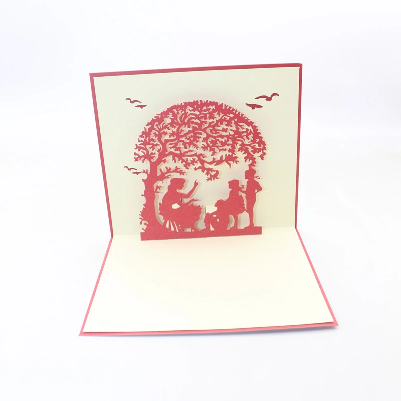  3D Laser Cut Handmade Heart Thank You Teacher and Student Paper Invitation Greeting Card PostCard T - 4000336924317