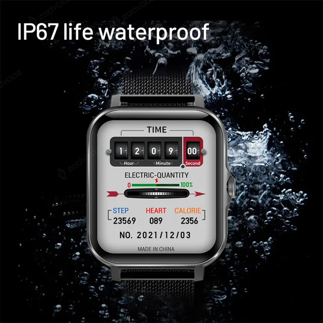 2022 New Bluetooth Answer Call Smart Watch Men Full Touch Dial Call Fitness Tracker IP67 Waterproof Smartwatch men women +Box 5