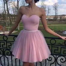 ТРАПЕЦИЕВИДНОЕ/милое платье принцессы без рукавов; Тюлевое со складками; Короткое/мини-платье