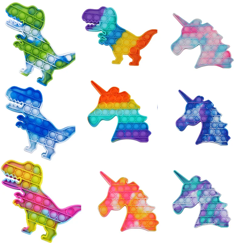 Fidget Juguetes | Juguetes Fidget | Fidget juguetes dinosaurio, unicornio de juguete sensorial de Stress Reliever juguetes Squeeze sensorial Fidget chico regalo para adultos msxf
