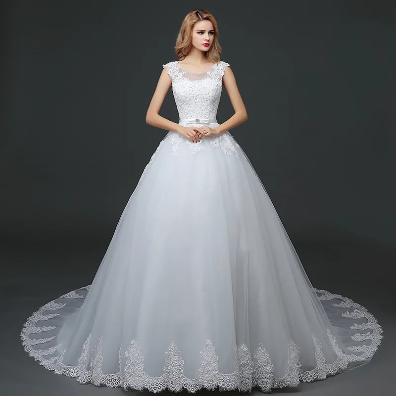 Afrikaanse Stijl Trouwjurken Lange Parels Baljurk Bruid Bruidsjurken Sheer Scoop Wedding Gown Custom Made Vestidos Afrikaanse Stijl Trouwjurken Lange Parels Baljurk Bruid Bruidsjurken Sheer Scoop Wedding Gown Custom Made Vestidos