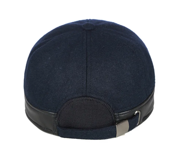 Дизайн бейсбольная кепка спортивная Snapback простые однотонные шапки для мужчин осень зима теплые шапки с ушками
