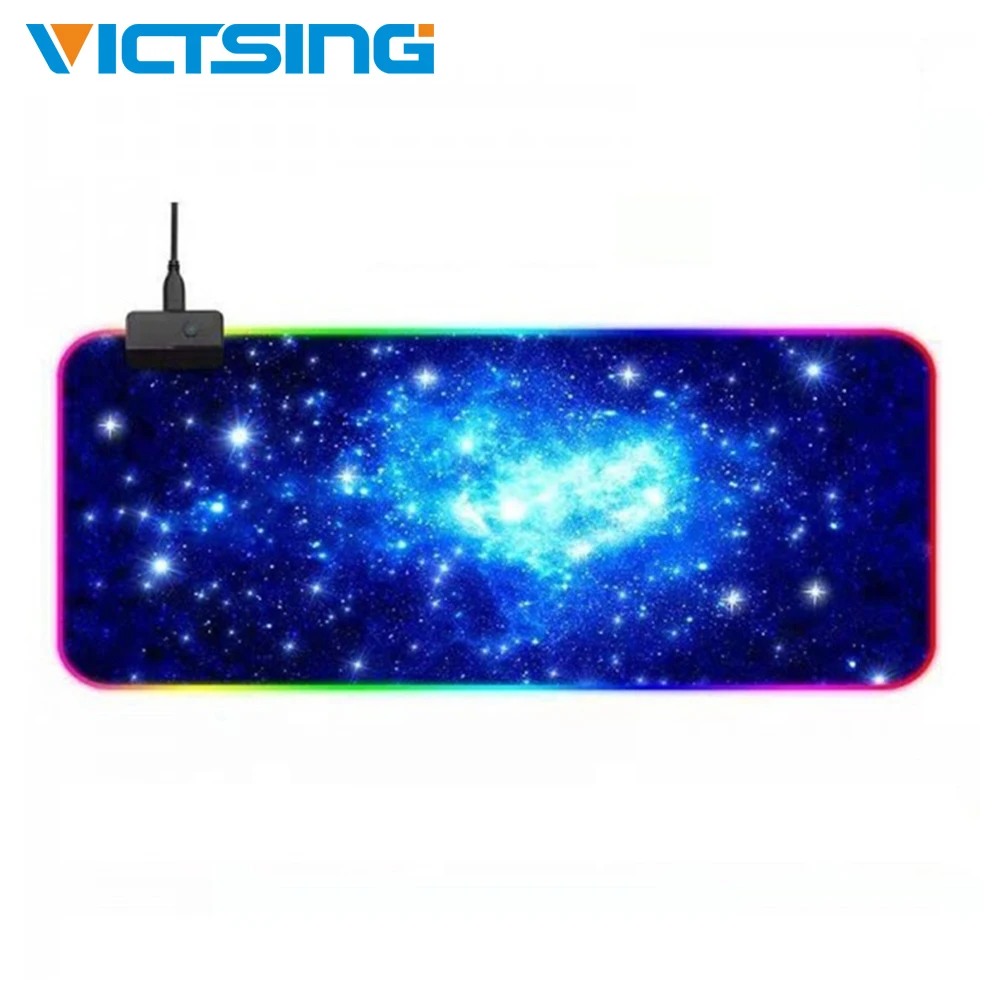RGB игровой коврик для мыши с подсветкой цветной светодиодный геймер компьютер