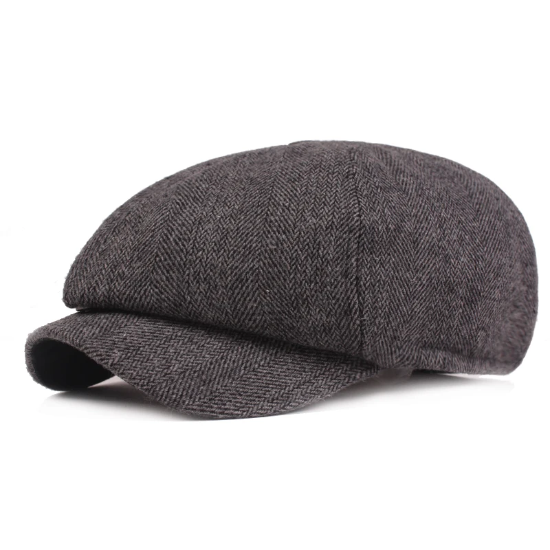 Business formal caps Men Women Peaked Ivy Cap Golf Driving Flat Cabbie Newsboy Beret Hat Caps Retro Fashion winter Men Breets - Цвет: As Photo Shows