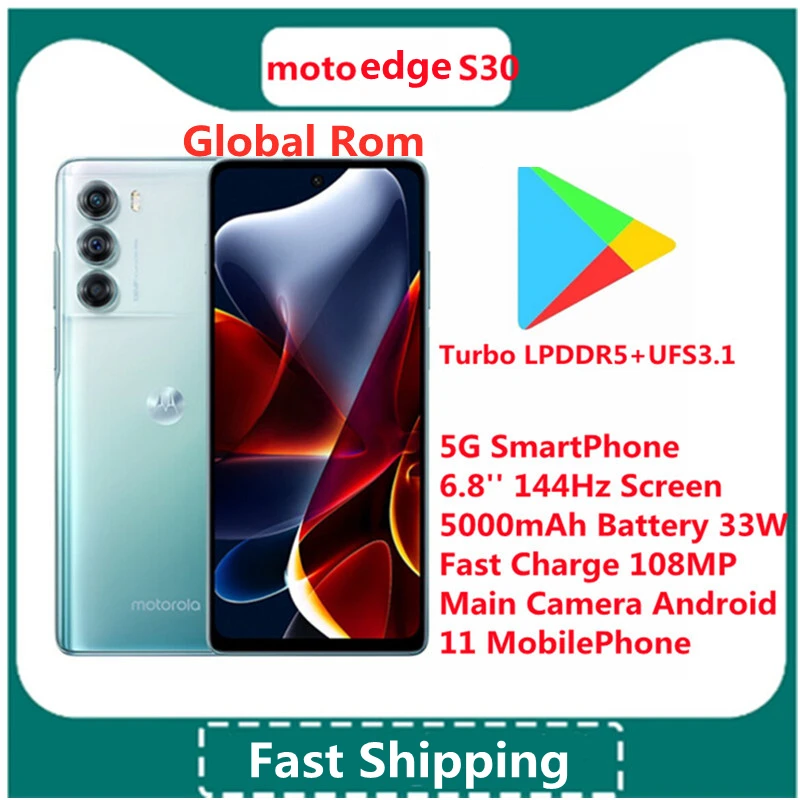 Телефон Motorola MOTO Edge S30 телефон с глобальной прошивкой экран 6 8 дюйма 144 Гц