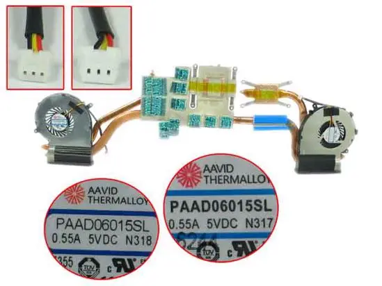 

GE72 PAAD06015SL N318 N317 E322500073CA DC 5V 0.55A 3-Wire Heatsink Fan