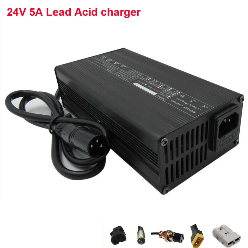 24 V 5A свинцово кислотный Батарея Зарядное устройство кислотные XLRM для