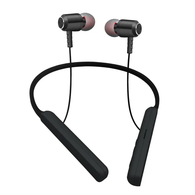 Новинка, MS-T17, висячая шея, Bluetooth гарнитура, беспроводная, стерео, Подключаемая, магнитная, Bluetooth гарнитура - Цвет: Черный