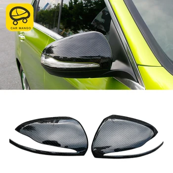 

CarManGo for Mercedes Benz C class w205 auto rearview mirror frame cover trim sticker cover accessories