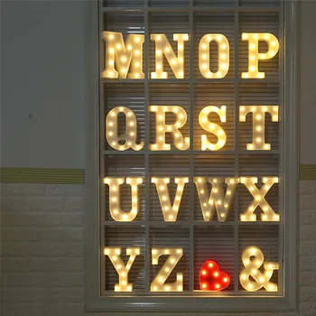 

3D LED Night Lamp 26 Letter 0-9 Digital Marquee Sign Alphabet Light Wall Hanging Lamp Indoor Decor Wedding Party LED Night Light