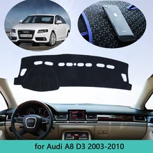Deska rozdzielcza samochodu chroń dywan klosz do Audi A8 D3 2003 ~ 2010 4E mata na deskę rozdzielczą Cape anty-brudny parasol przeciwsłoneczny Dashmat Automotive interior