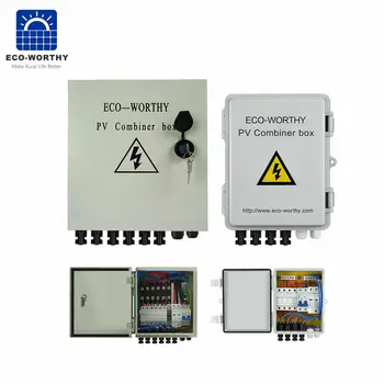 

4/6-String Solar PV Array Combiner Box W Circuit Breakers Surge Lightning-Protection for off grid solar energy system