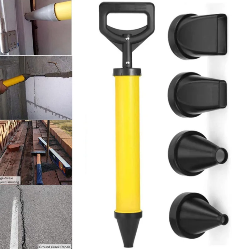 Safe Transportation Cement Injection Caulking Gun Caulkin Gun Lime Cement Mortar Sprayer With 4