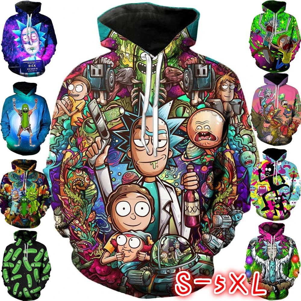 

Anime Rick And Morty Cosplay Hoodies Sweatshirt 3D Print Unise Sweatshirt Hoodies Scientist Rick Men And Women Cartoon Hoodie