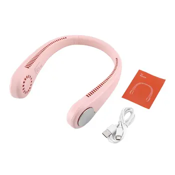 

Summer Mini Hanging Neck Fan USB Rechargeable Fan Air Cooler Portable Halter Fan for Outdoor Travel Sports Bladeless Ventilator