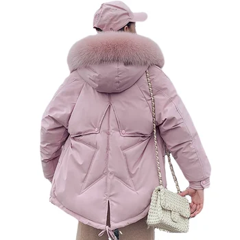 

Yocalor New Warm Russia Women Down Cotton Parka Down Jacket Medium Length Loose Lovely Clothes 2019 Winter Jacket Coat