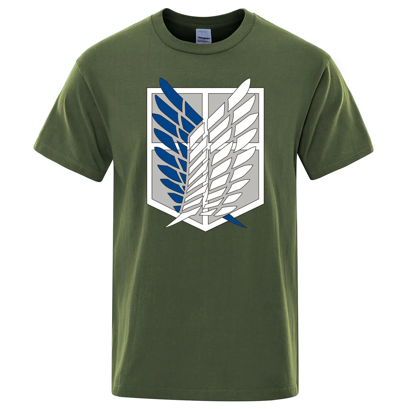 armygreen6 Midnite Star Attack on Titan футболка Крылья Свободы Mikasa футболки мужские s японское аниме мужские с коротким рукавом летние хлопковые футболки - Цвет: armygreen6