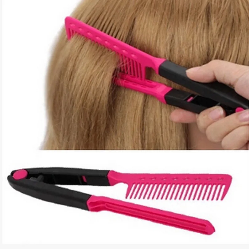 Новая v-образная заколка дизайн расческа для прямых волос Укладка волос беспорядок завиток волос Расческа для прямых волос прямые волосы Air Combs Shaper