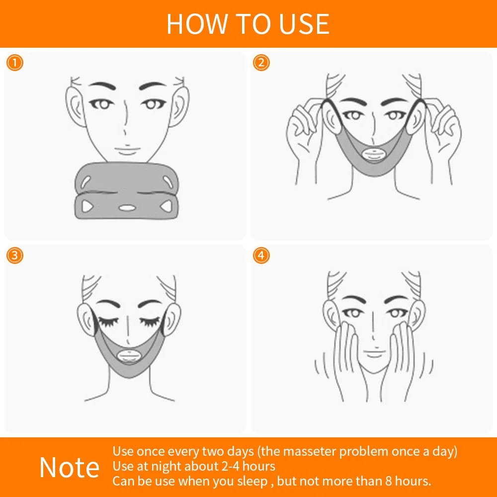 4D маска для похудения с v-образной формой лица, бандаж для похудения лица, тонкий двойной подбородок, Подтягивающая кожу лица, висящая маска, бумага V Line