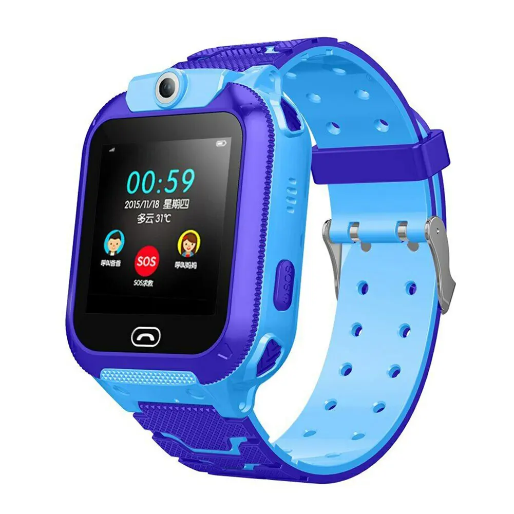 

Q12B Smart Watch For Kids GPS Tracker Best Phone Watch With Camera Touch Screen For Children Boys Girls Blue Pink Smart Watch
