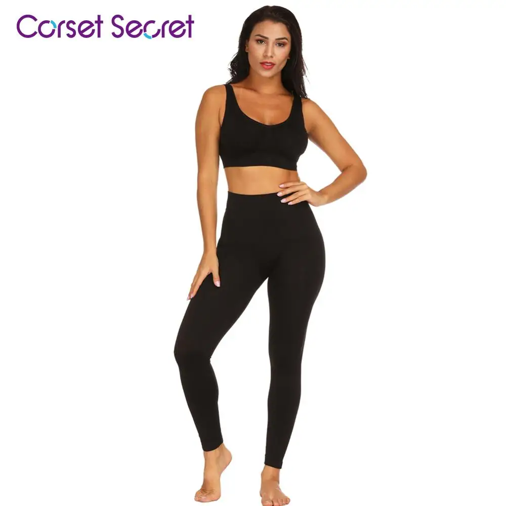 

Corset Secret Women Premium Thick High Waist Tummy Compression Slimming Seamless Leggings Ankle Length Contrl Panties Shapewear