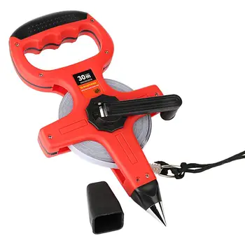 

30M Tape Open Reel Woodworking Measure Stainless Steel Ruler Retractable Measuring Tape Metric Construction Measuring Tools
