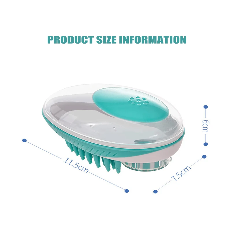 Multifunction Hair Remover Massage Silicone Dog Bath Grooming Brush Pet Cleaning Supplies With Shampoo For Puppy And Kitten6