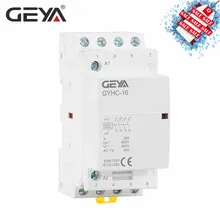 GEYA GYHC 4P 16A 4NO или 2NO2NC 220 V/230 V 50/60HZ Din rail бытовой AC Контактор В соответствии с стандартом