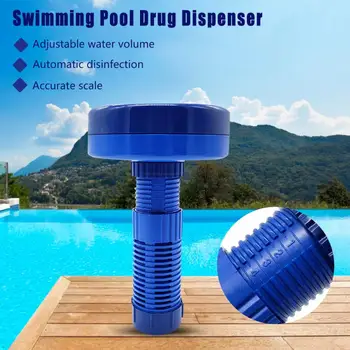 

Swimming Pool Large Flexible Automatic Disinfection Dosing Device Floater Floating Chlorine Dispenser Tablet With Scale