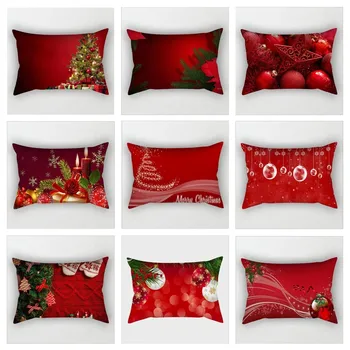 

45x45cm Cotton Pillow Case Linen Cushion Cover Merry Christmas Home Decoration Pillows for Sofa Christmas Decorations Pillowcase