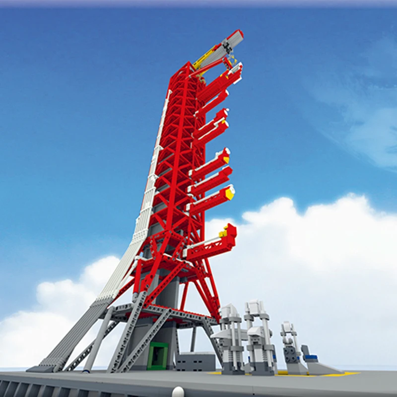 Космическая Серия Apollo Saturn V Запуск пупочная башня для 21309 Technic строительные блоки