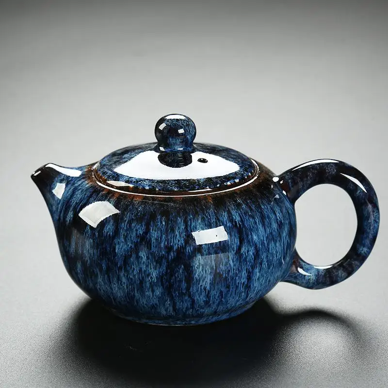 200 мл керамический чайник, китайский чайный набор кунг-фу, аксессуары для путешествий, чайник для воды, принадлежности для чайной церемонии, чайная посуда, посуда для напитков - Цвет: blue
