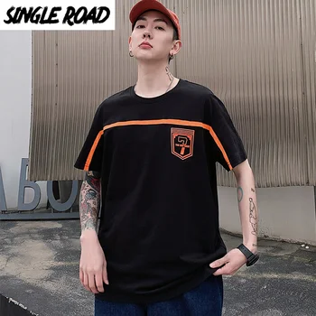 

SingleRoad Man's T-shirt Men 2020 Summer Oversized Cotton Hip Hop Harajuku Tshirt Punk Print Japanese Streetwear T Shirt Men