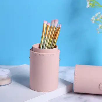 

Cosmetic Cylinder Case Hot Selling Comfortable Personality Convenient Pen Empty Storage Box Organizer with Button