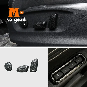

2016 2017 2018 For Skoda Octavia ABS Carbon Fibre Interior Car Seat Adjustment Switch Button Cover Trim Auto Styling Accessories