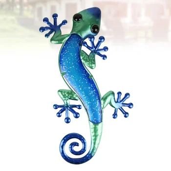 

1pc Creative Iron Gecko Crafts Wall Decoration Wall Hanging Artwork for Home Living Room Bedroom (Random Pattern, Random Color)
