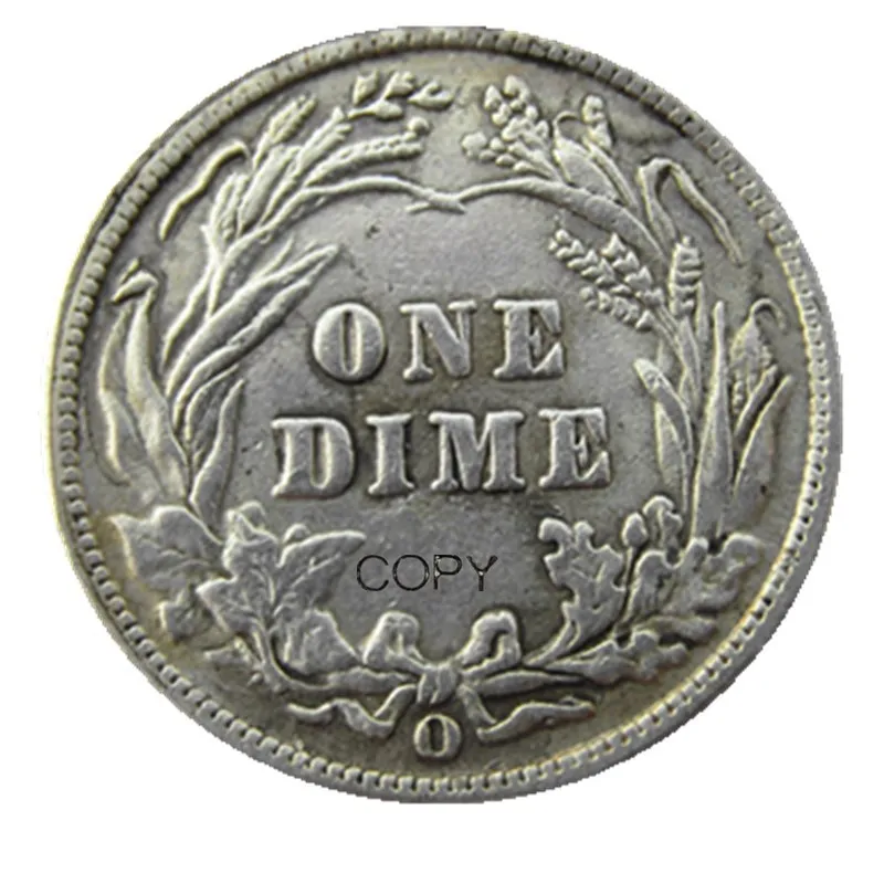 US Barber Dime 1893 P/S/O посеребренные копии монет - Цвет: O