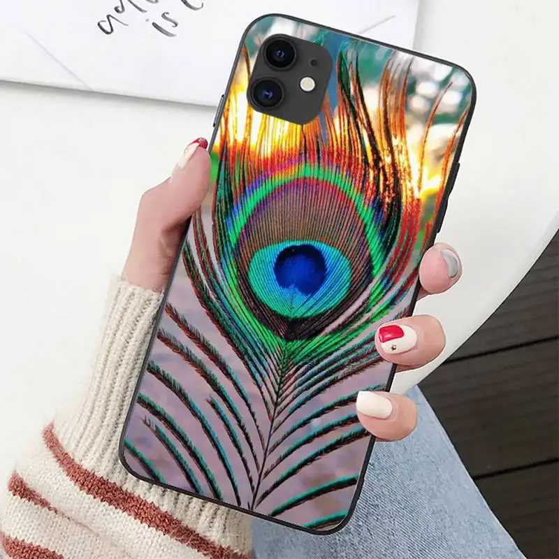 YNDFCNB peacock feather Phone Case for iPhone 11 12 pro XS MAX 8 7 6 6S Plus X 5S SE 2020 XR cover YNDFCNB peacock feather Phone Case for iPhone 11 12 pro XS MAX 8 7 6 6S Plus X 5S SE 2020 XR cover
