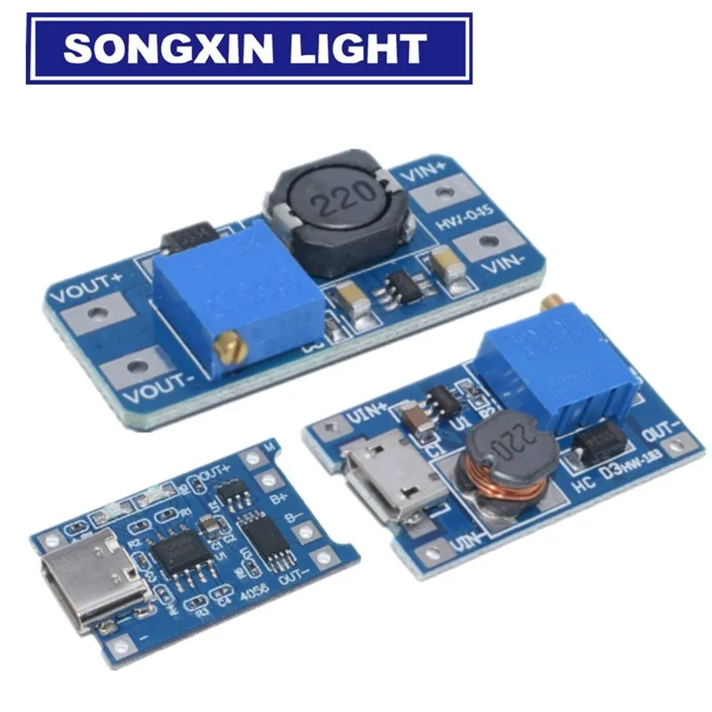 10 шт. DC регулируемый Повышающий Модуль 2A повышение пластина Step Up с MICRO USB 2V 24V 5V 9V 12V