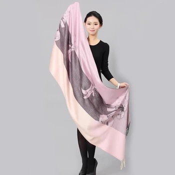 

Wholesale New All-Match scarf wrap Floral Tassel shawls women Oversize headband scarves/scarf long Travel Blanket 200*70cm